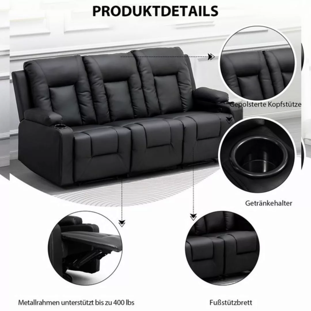 COMHOMA Sofa Relaxsessel Massagesessel Fernsehsessel mit Liegefunktion, Dic günstig online kaufen