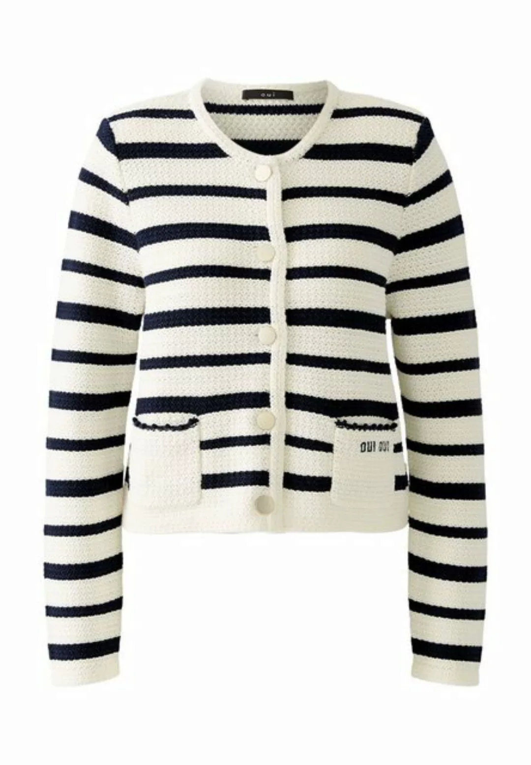 Oui Strickjacke Strickjacke reine Baumwolle günstig online kaufen