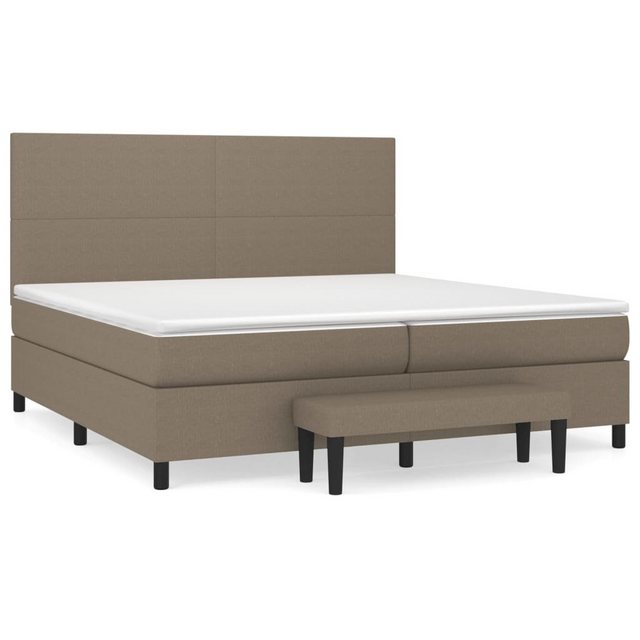 vidaXL Boxspringbett Boxspringbett mit Matratze Taupe 200x200 cm Stoff Bett günstig online kaufen