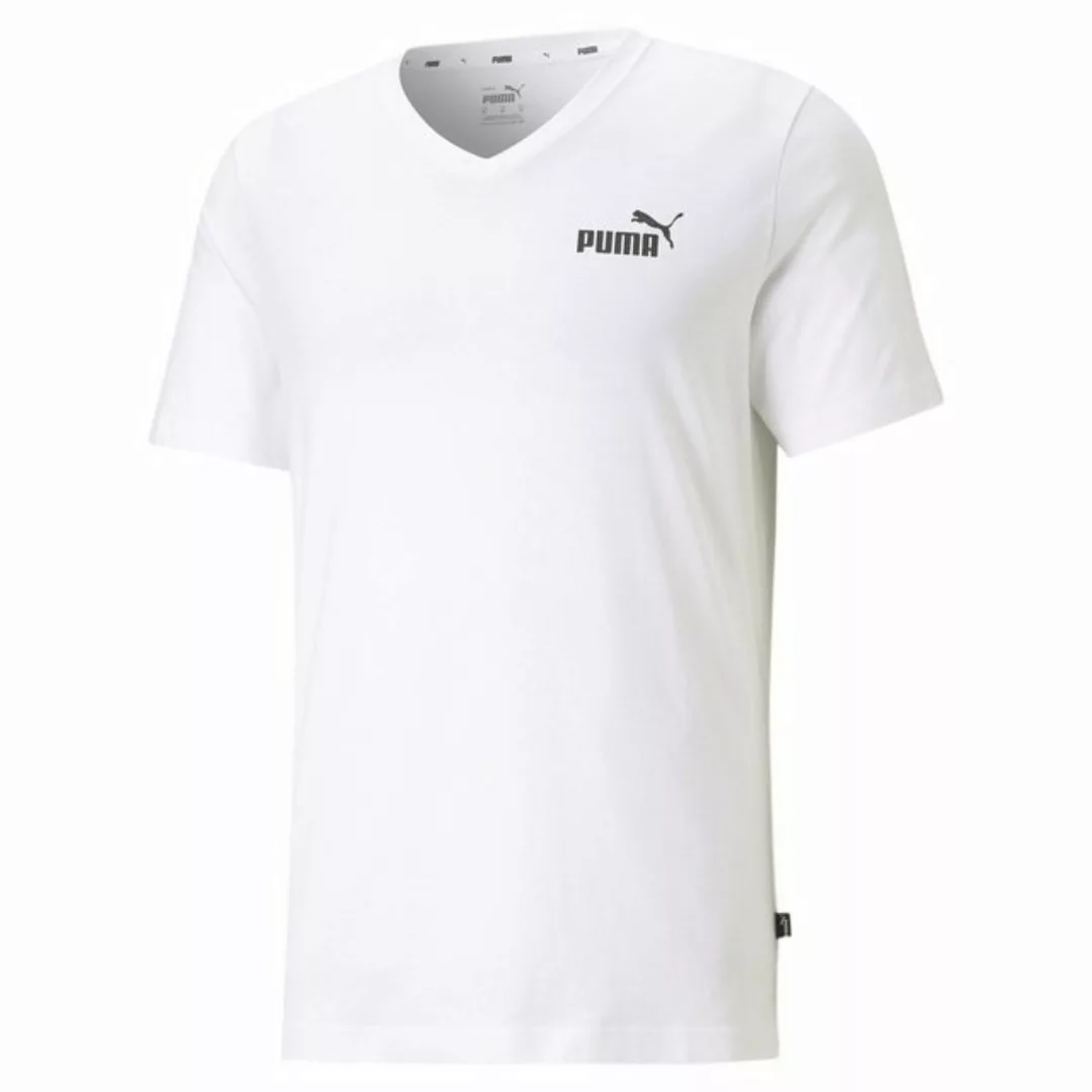 PUMA Essentials Herren T-Shirt mit V-Ausschnitt | Mit Aucun | Weiß | Größe: günstig online kaufen