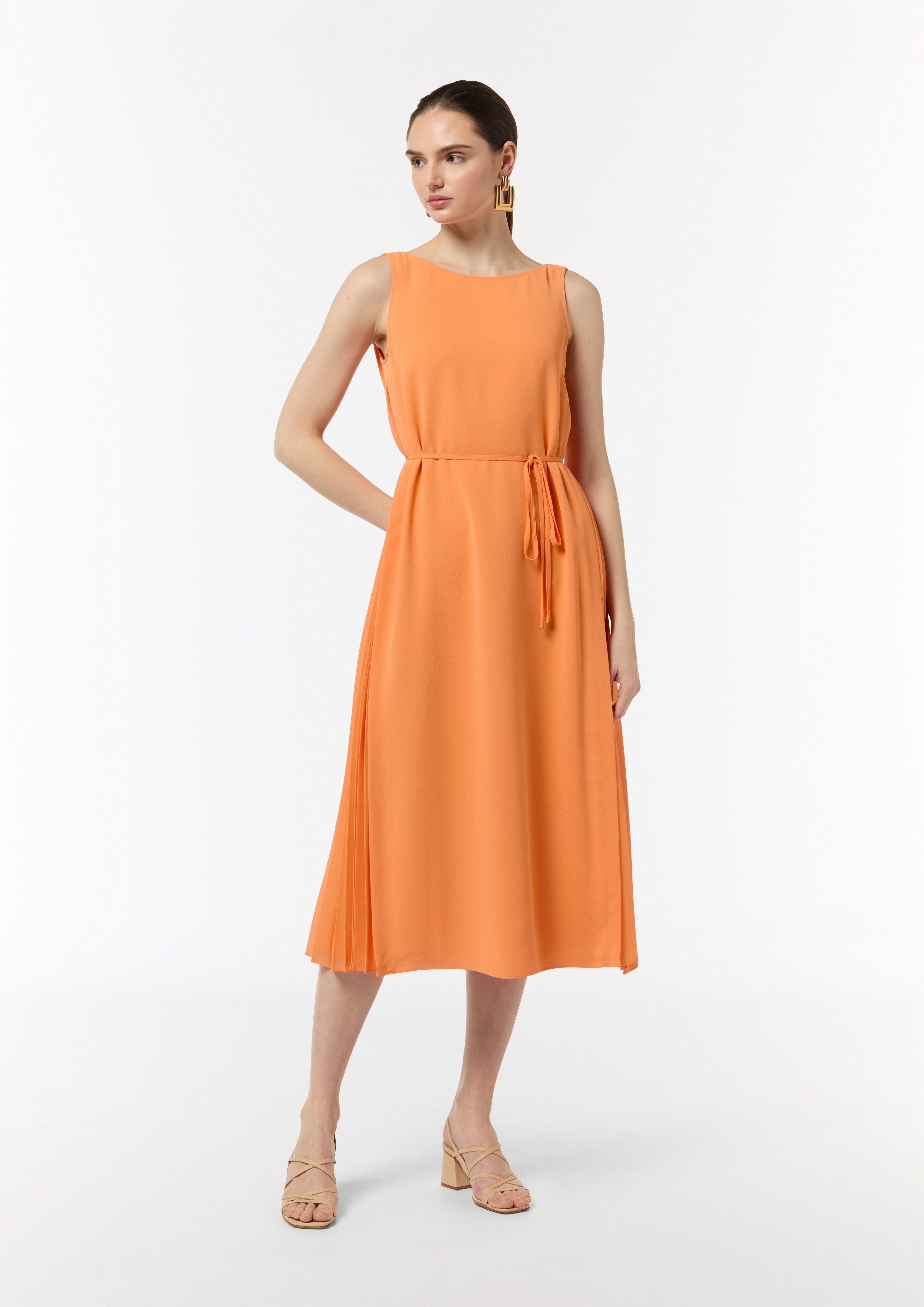Comma Maxikleid Ärmelloses Midikleid aus Crêpe günstig online kaufen
