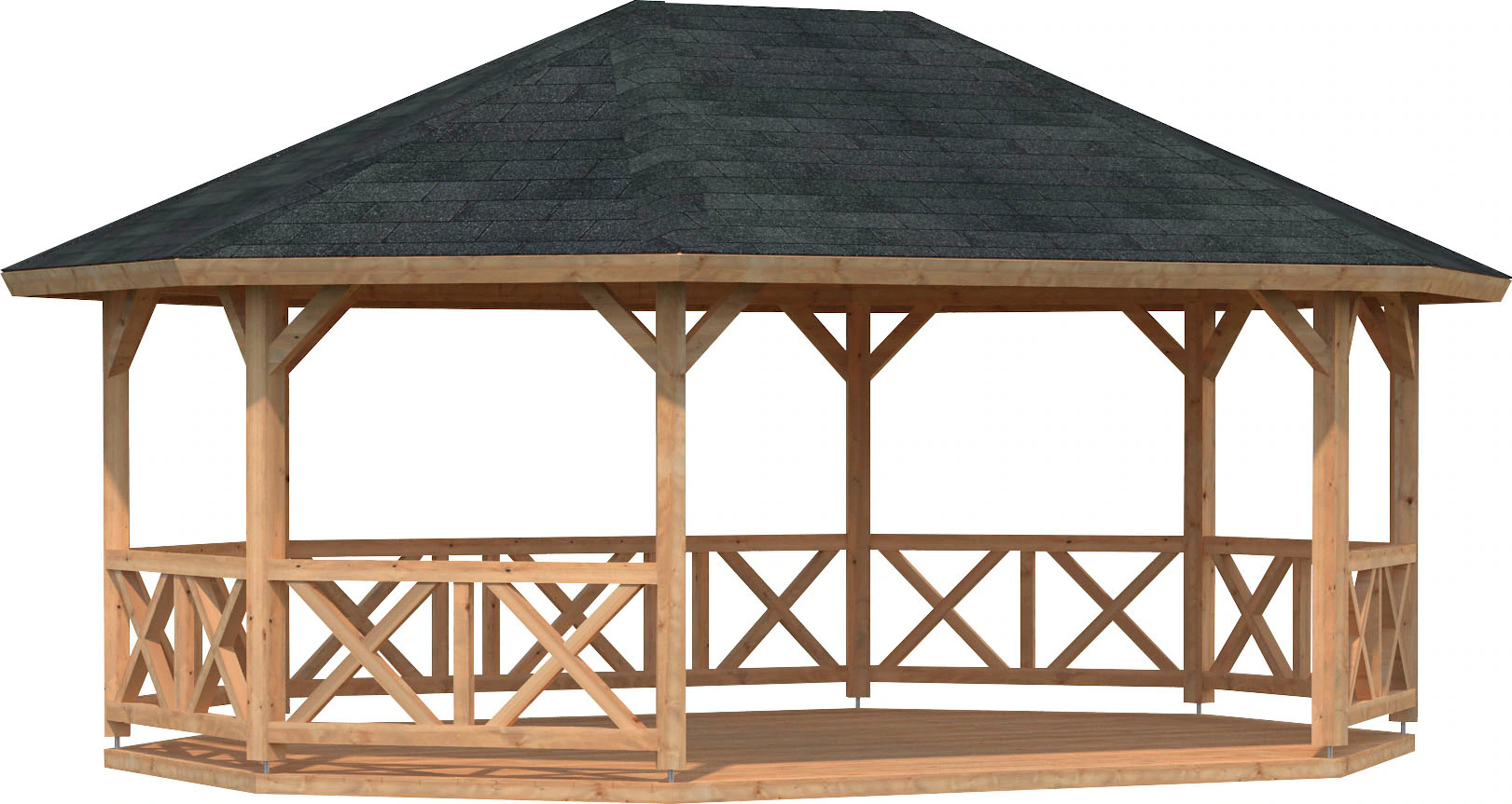 Palmako Holzpavillon "Betty", BxT: 615x551 cm, hellbraun günstig online kaufen