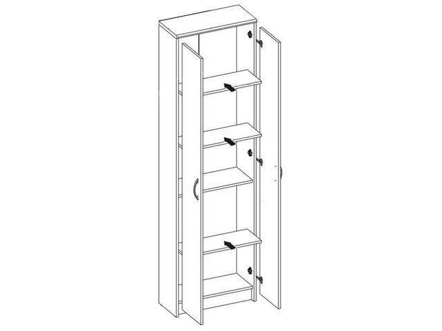 First LOOK Garderobenschrank 55 x 190 x 25 cm (B/H/T) günstig online kaufen