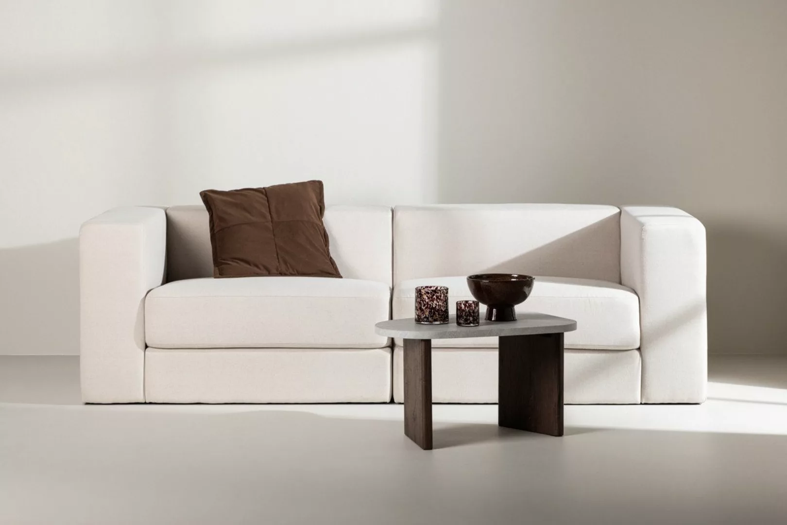 BOURGH Loungesofa LUMI Couch / Sofa 3-Sitzer weiß in modernem Design - Wohn günstig online kaufen