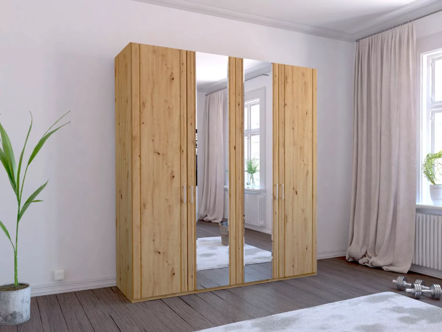WIEMANN Drehtürenschrank "Mainau", mit Holz- und Spiegeltüren günstig online kaufen