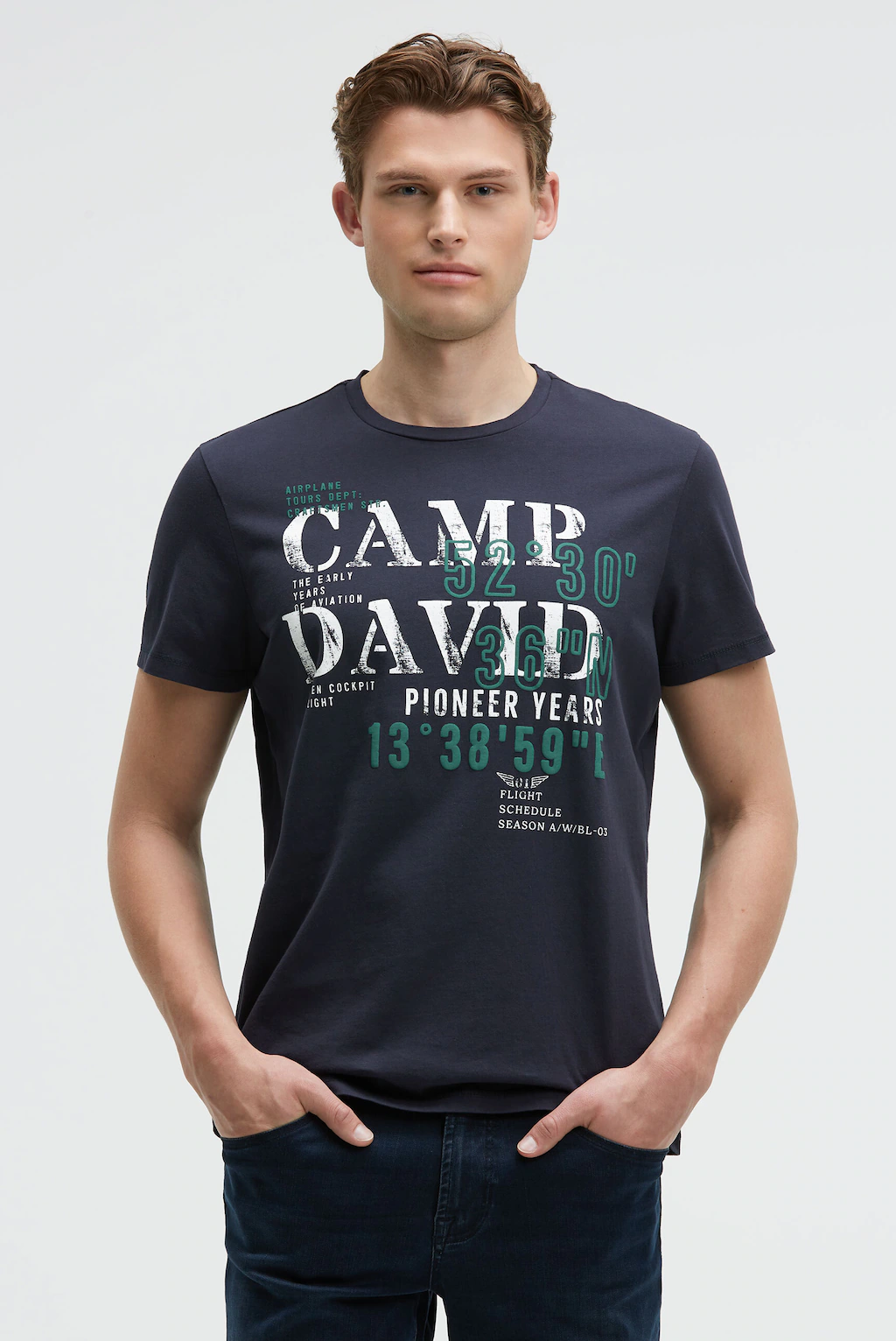 CAMP DAVID Rundhalsshirt, aus Baumwolle günstig online kaufen