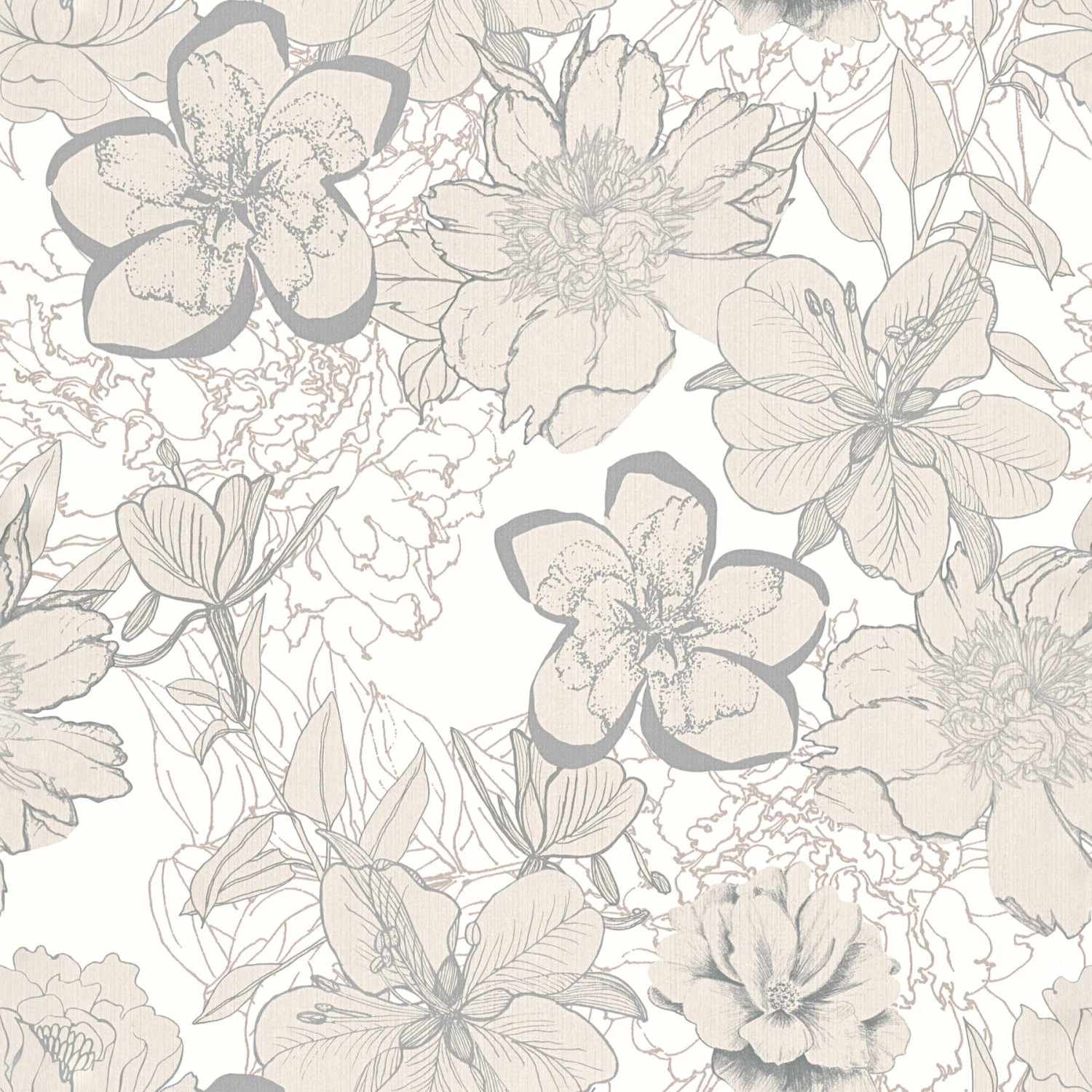 Tadessi Tapete Blumen Florentin M1 No 2315 Papiertapete Creme Weiß Floral N günstig online kaufen