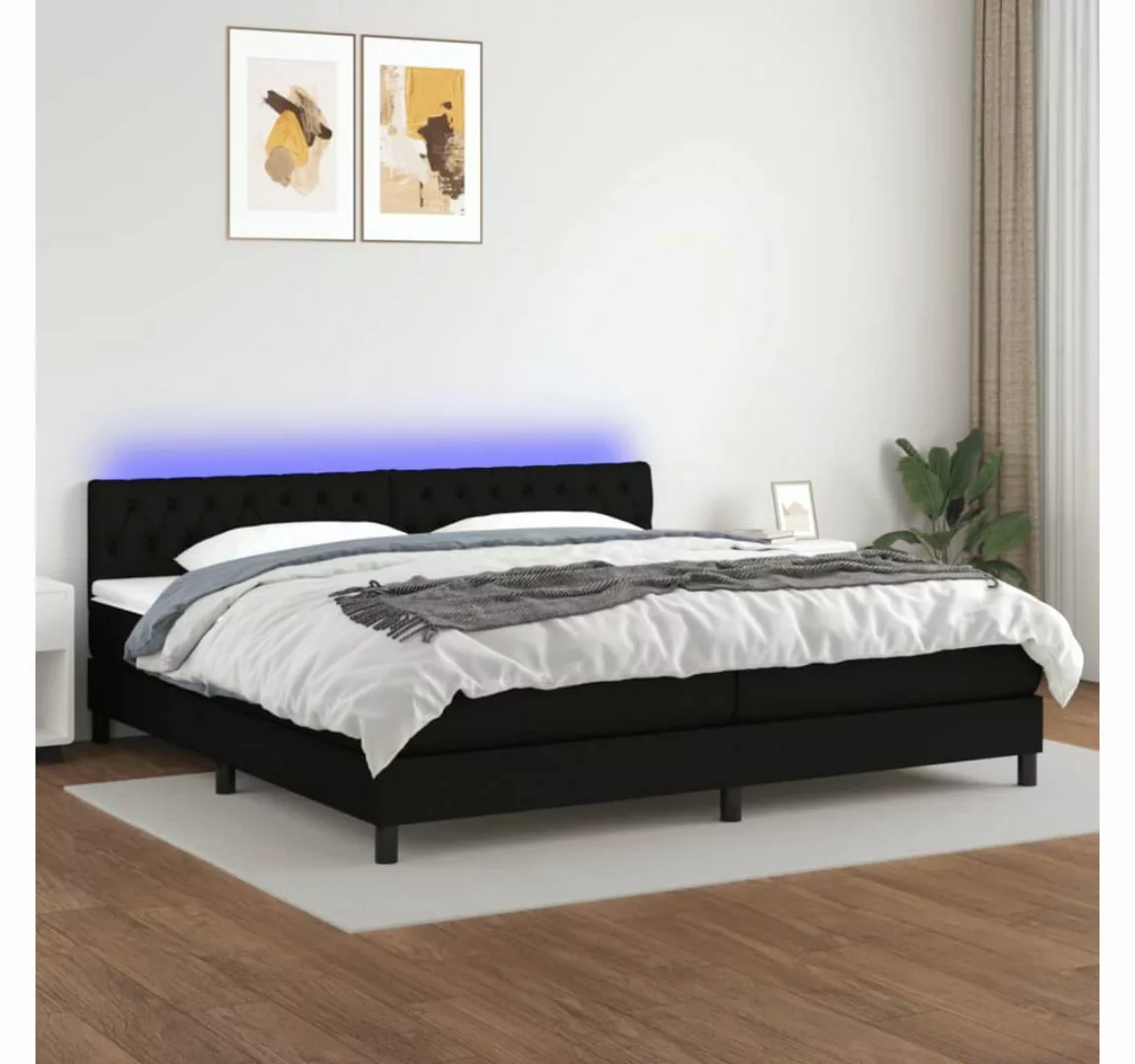 vidaXL Boxspringbett Bett Boxspringbett komplett mit Matratze & LED Stoff ( günstig online kaufen