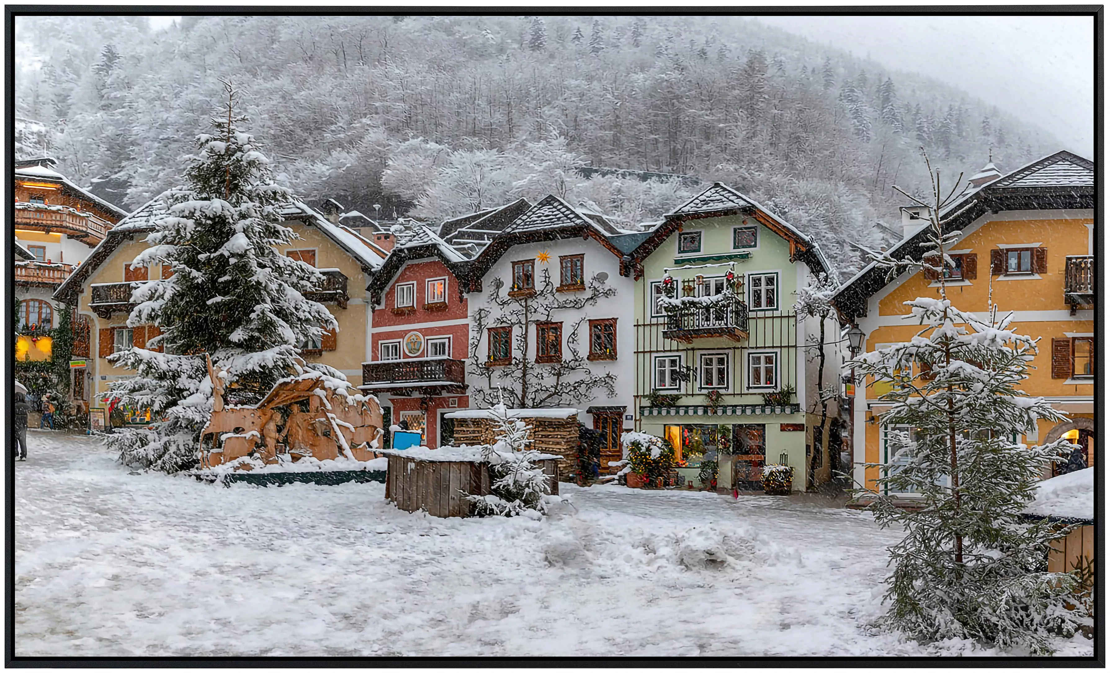 Papermoon Infrarotheizung »Dorf im Schnee«, sehr angenehme Strahlungswärme günstig online kaufen