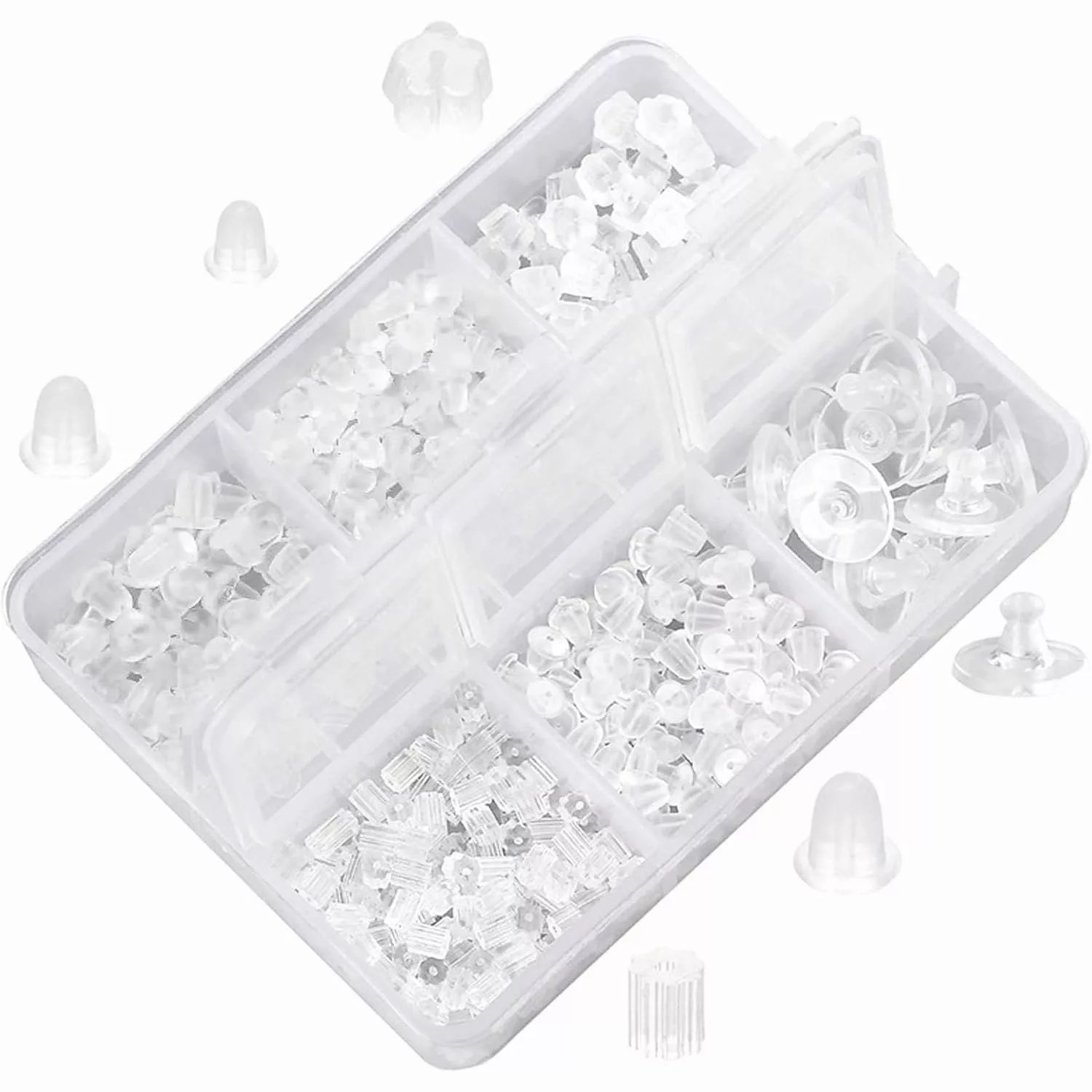 Refttenw Ohrstecker-Verschluss Ohrstecker-Set aus Silikon, antiallergen günstig online kaufen