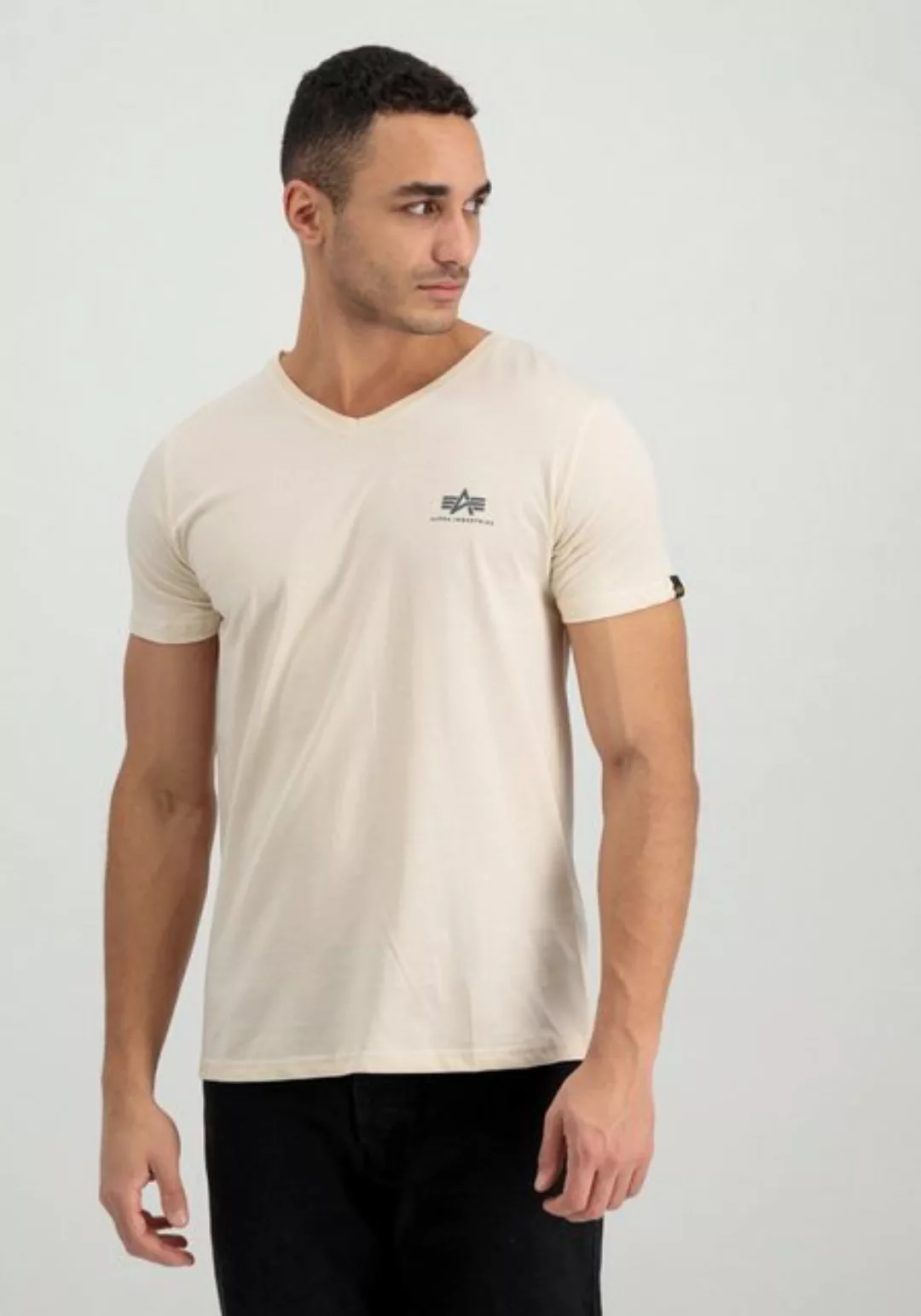 Alpha Industries T-Shirt "Alpha Industries Men - T-Shirts Basic V-Neck T Sm günstig online kaufen