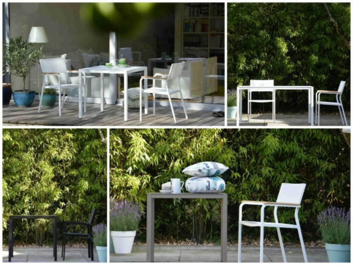 Aria Outdoor-Tisch 140 x 80 x 75 weiß günstig online kaufen