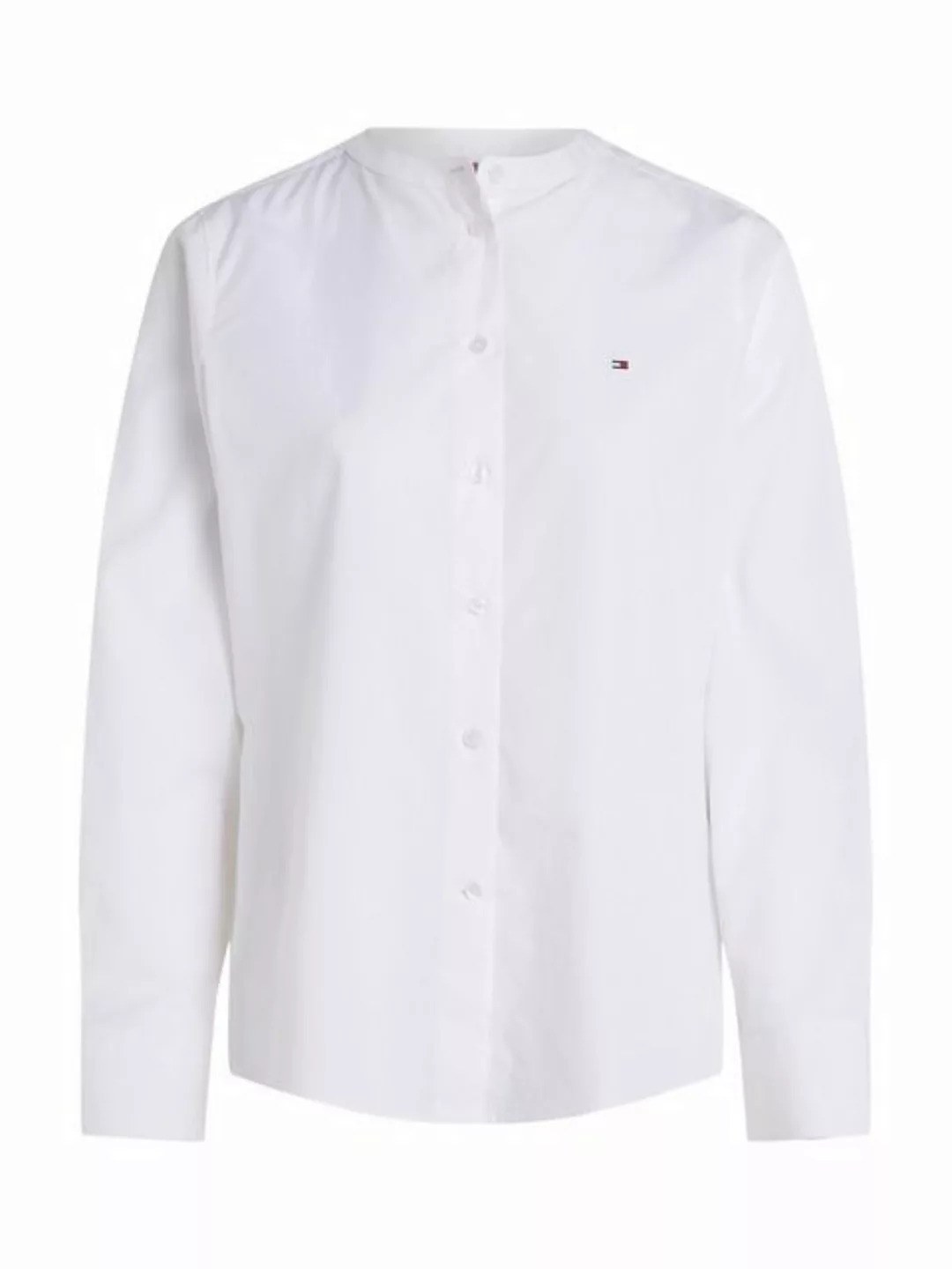 Tommy Hilfiger Shirtbluse COLLARLESS POPLIN REGULAR SHIRT mit Tommy Hilfige günstig online kaufen