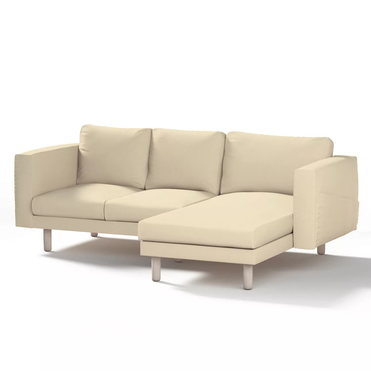 Bezug für Norsborg 3-Sitzer Sofa mit Recamiere, vanille, Norsborg Bezug für günstig online kaufen