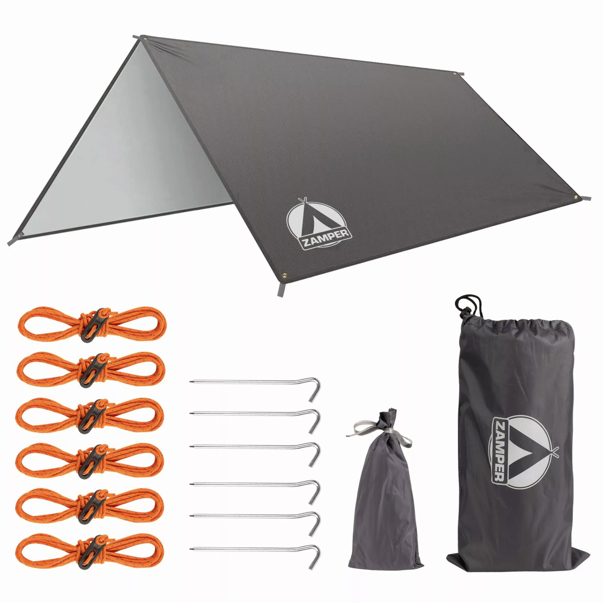 Zamper Tarp-Zelt Tarp Zeltplane 3x3m Wasserdicht günstig online kaufen