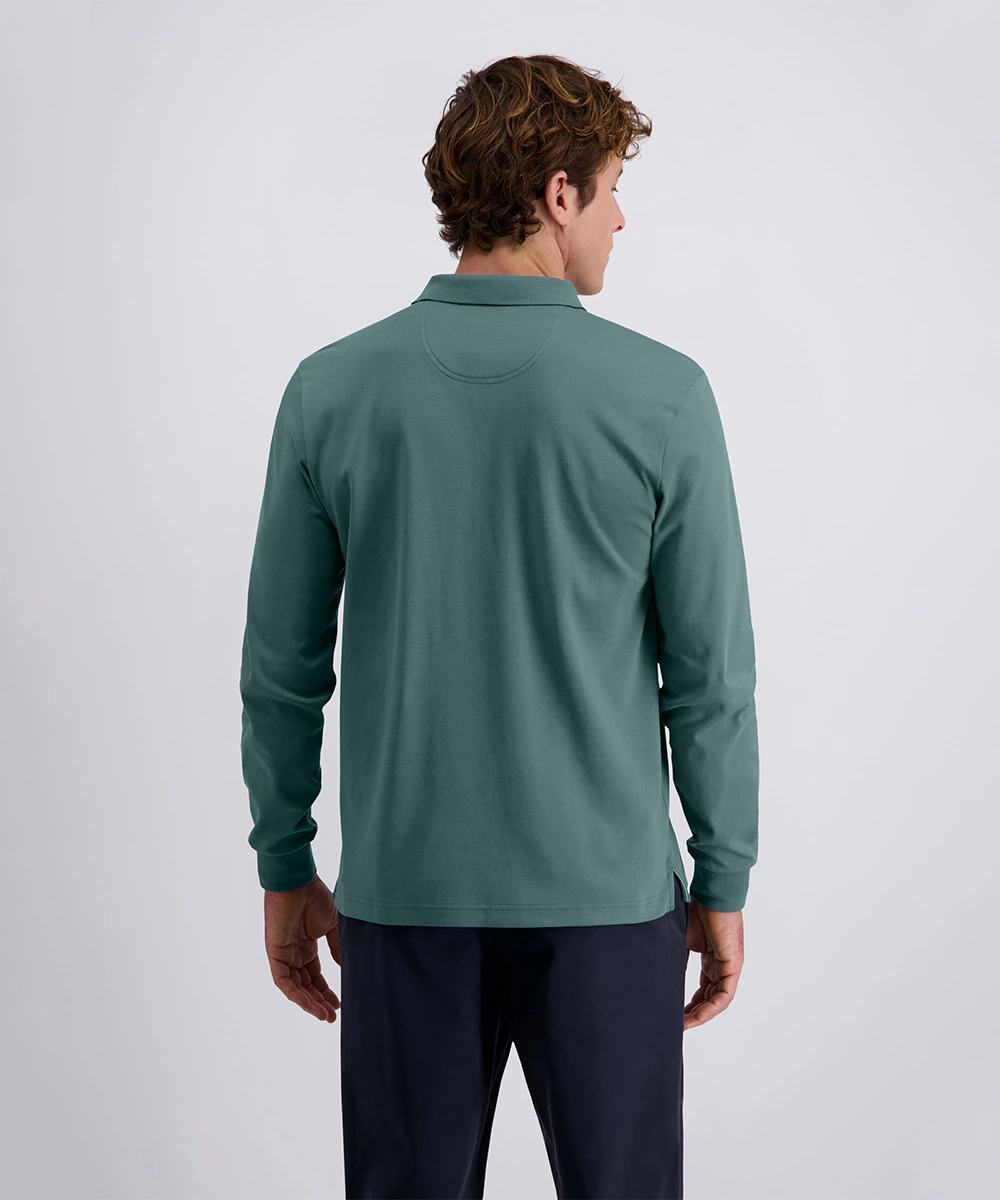 Pierre Cardin Langarm-Poloshirt, Brusttasche mit Marken- Applikation günstig online kaufen