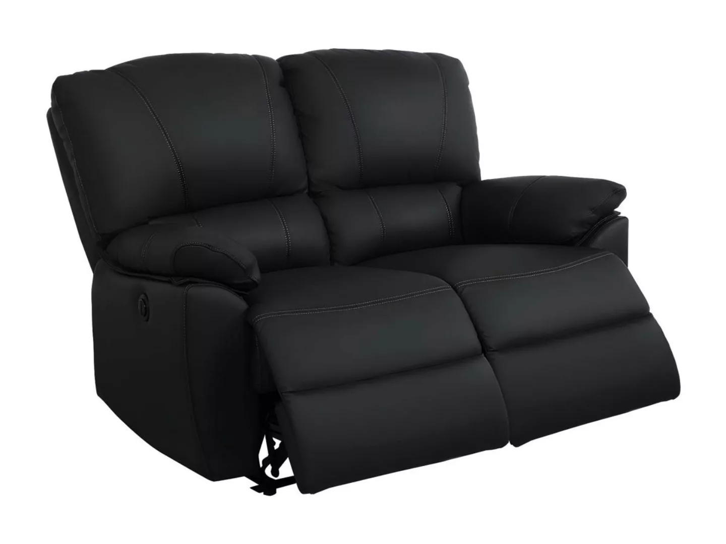 Relaxsofa 2-Sitzer elektrisch - Leder - Schwarz - MARCIS günstig online kaufen