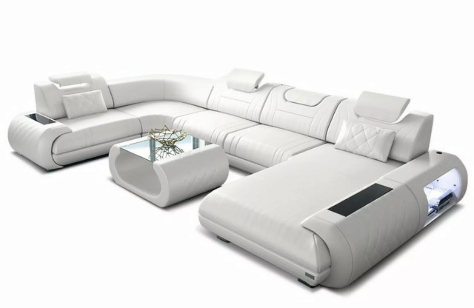 Sofa Dreams Wohnlandschaft Ledersofa Rimini U Form Ledercouch Leder Sofa, C günstig online kaufen