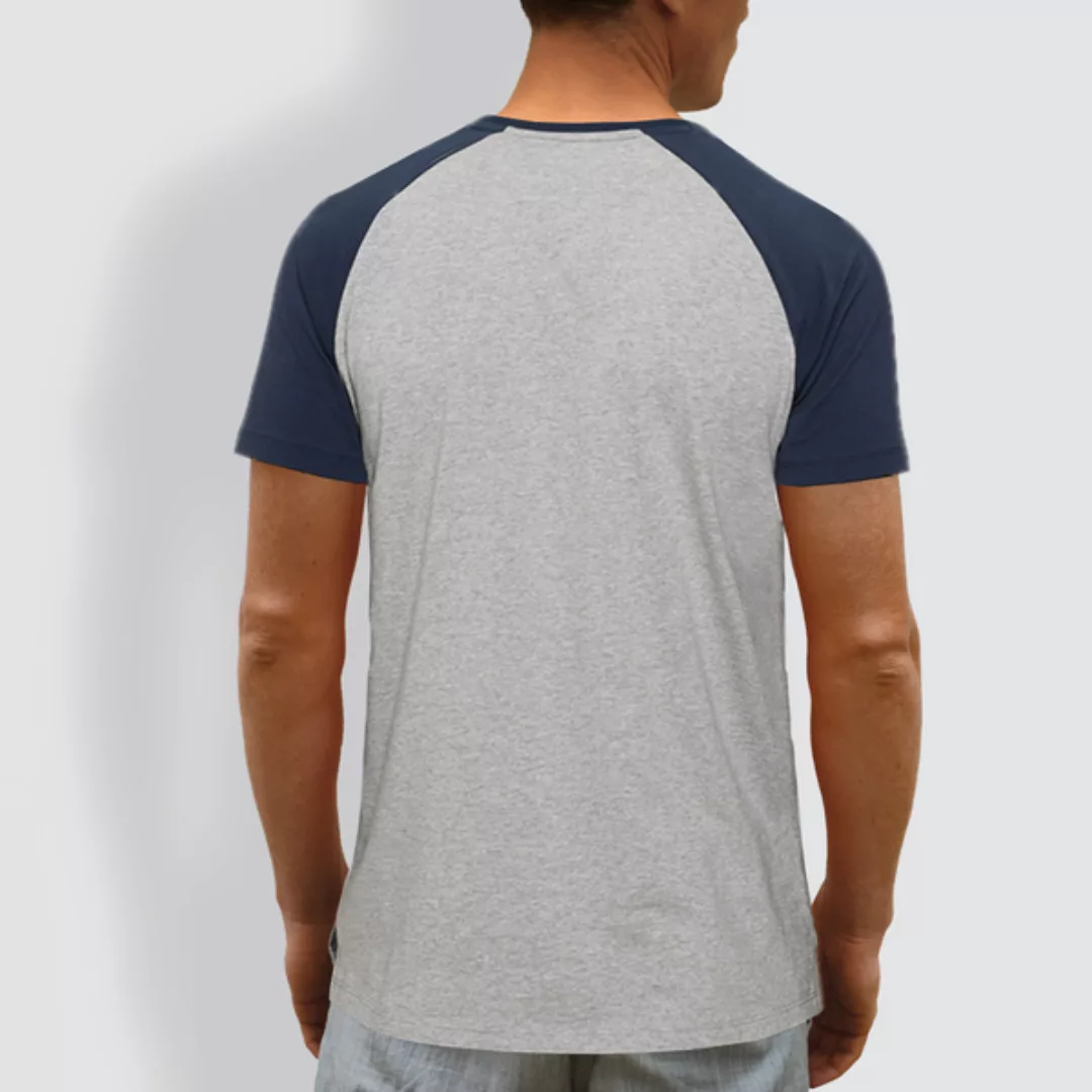Herren T-shirt, "Kleiner Kiwi", Navy/heather Ash günstig online kaufen