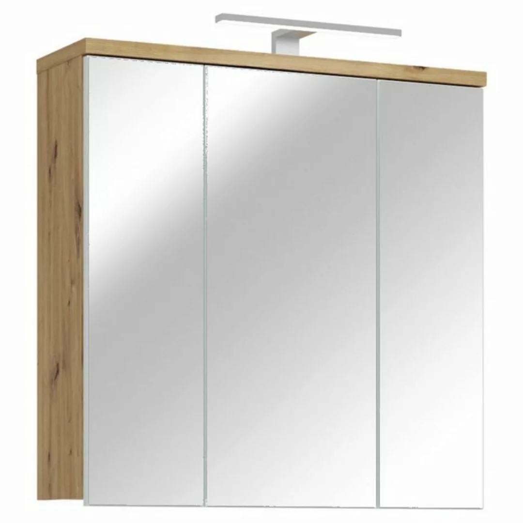 FORTE Badezimmerspiegelschrank in Artisan Eiche / Spiegel - 68,6x68,1x20cm günstig online kaufen