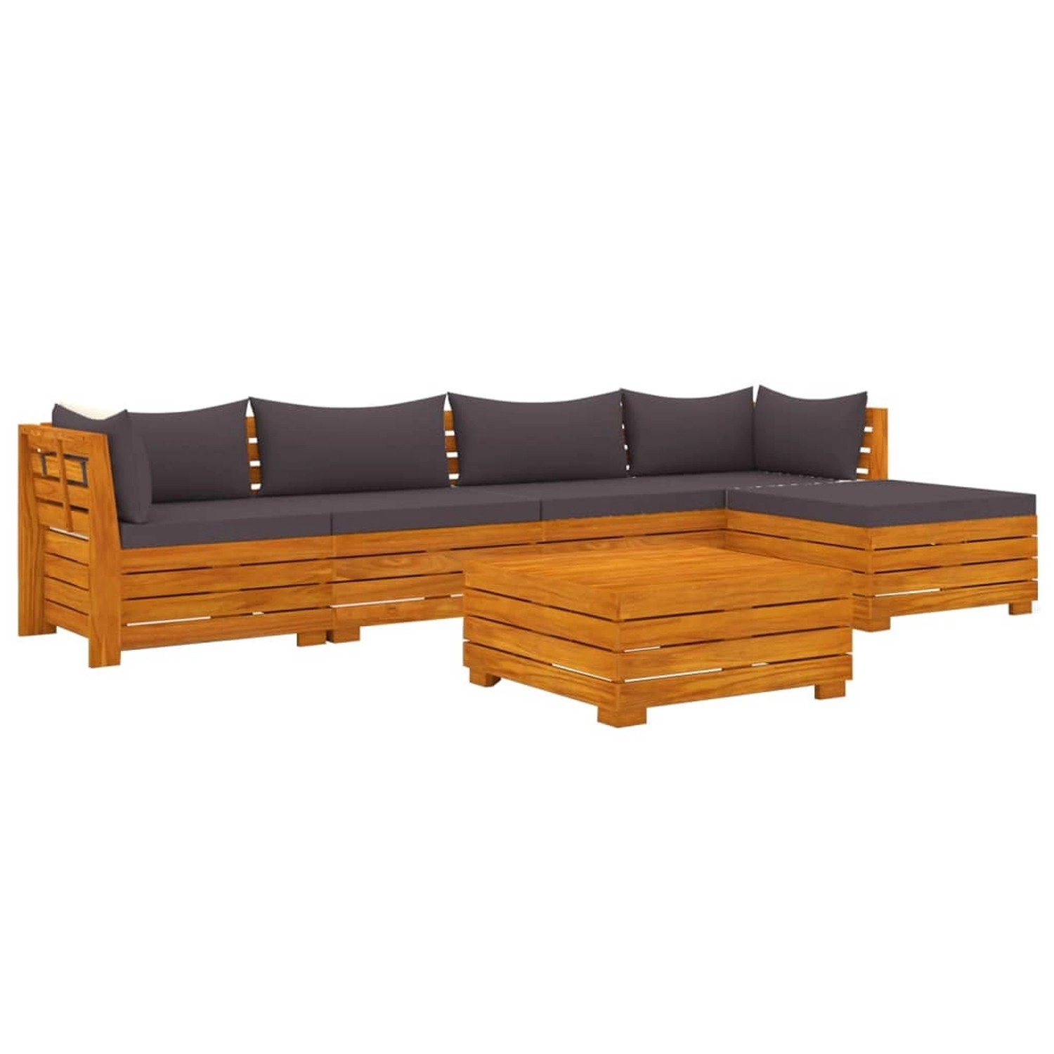 vidaXL 6-tlg Garten-Lounge-Set mit Kissen Massivholz Akazie Modell 10 günstig online kaufen