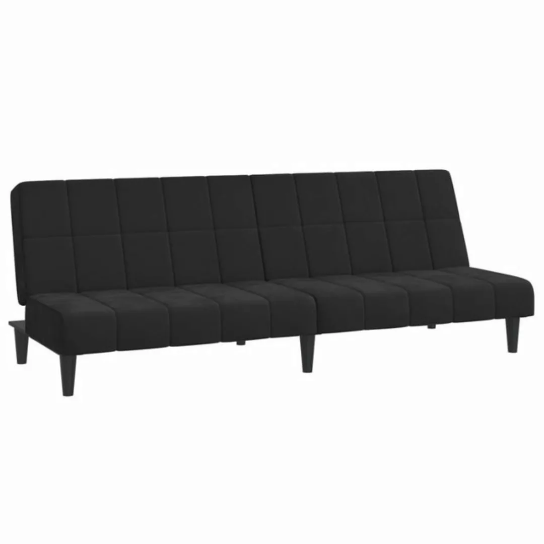 vidaXL Sofa Schlafsofa 2-Sitzer Schwarz Samt günstig online kaufen