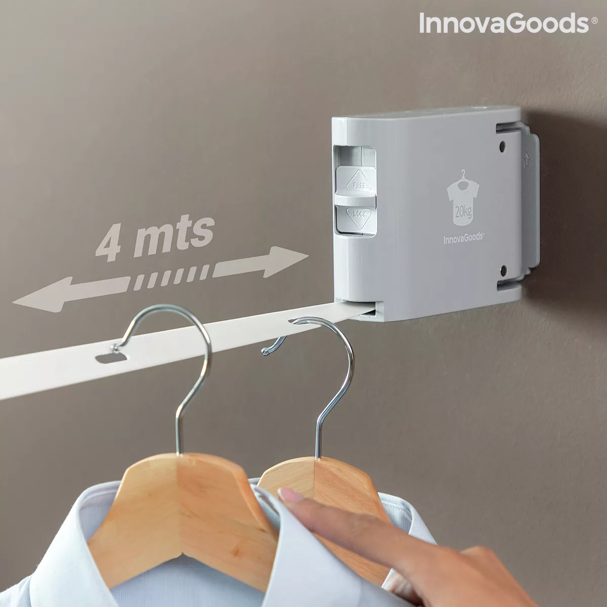Einziehbare Wäscheleine Raclox Innovagoods günstig online kaufen
