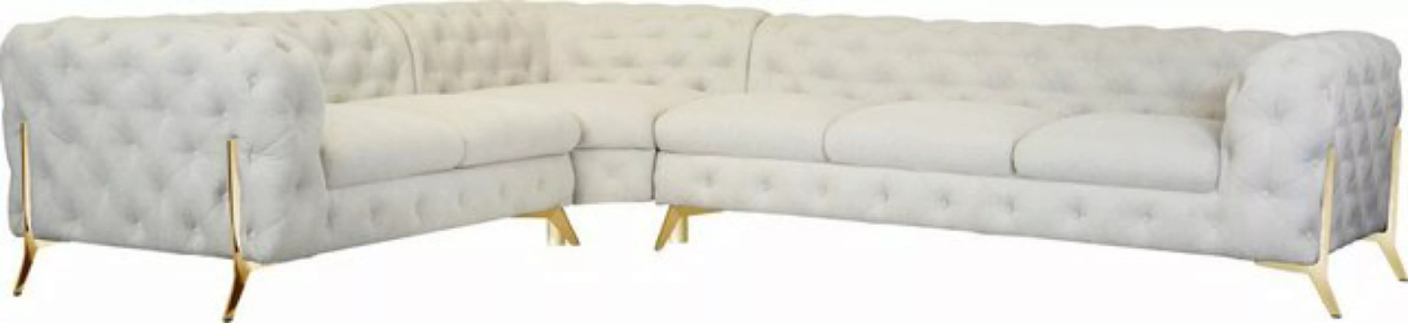 Leonique Chesterfield-Sofa Amaury L-Form, großes Ecksofa, Chesterfield-Opti günstig online kaufen