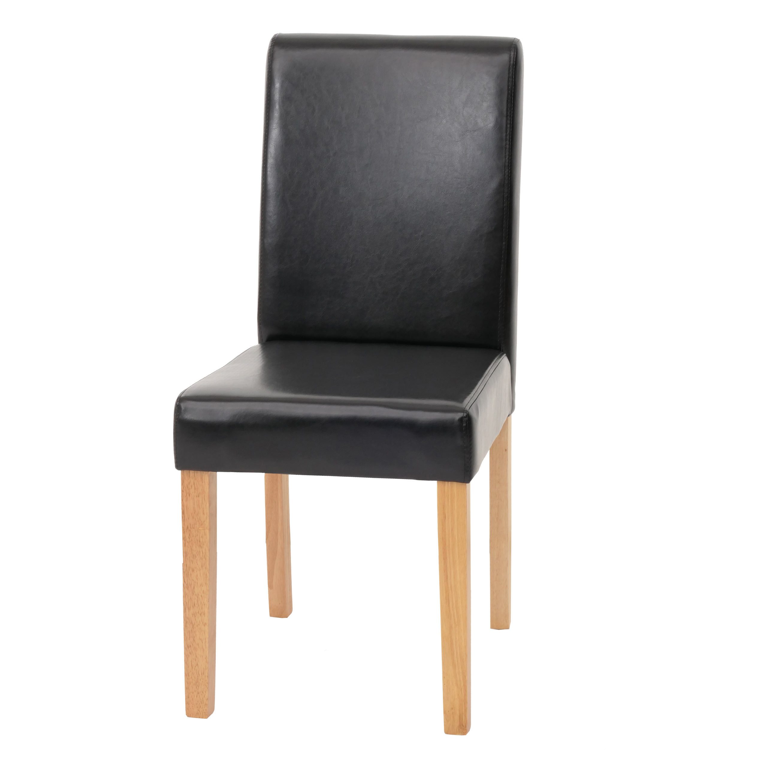 MCW Esszimmerstuhl Littau Schwarz Helle Beine Kunstleder günstig online kaufen