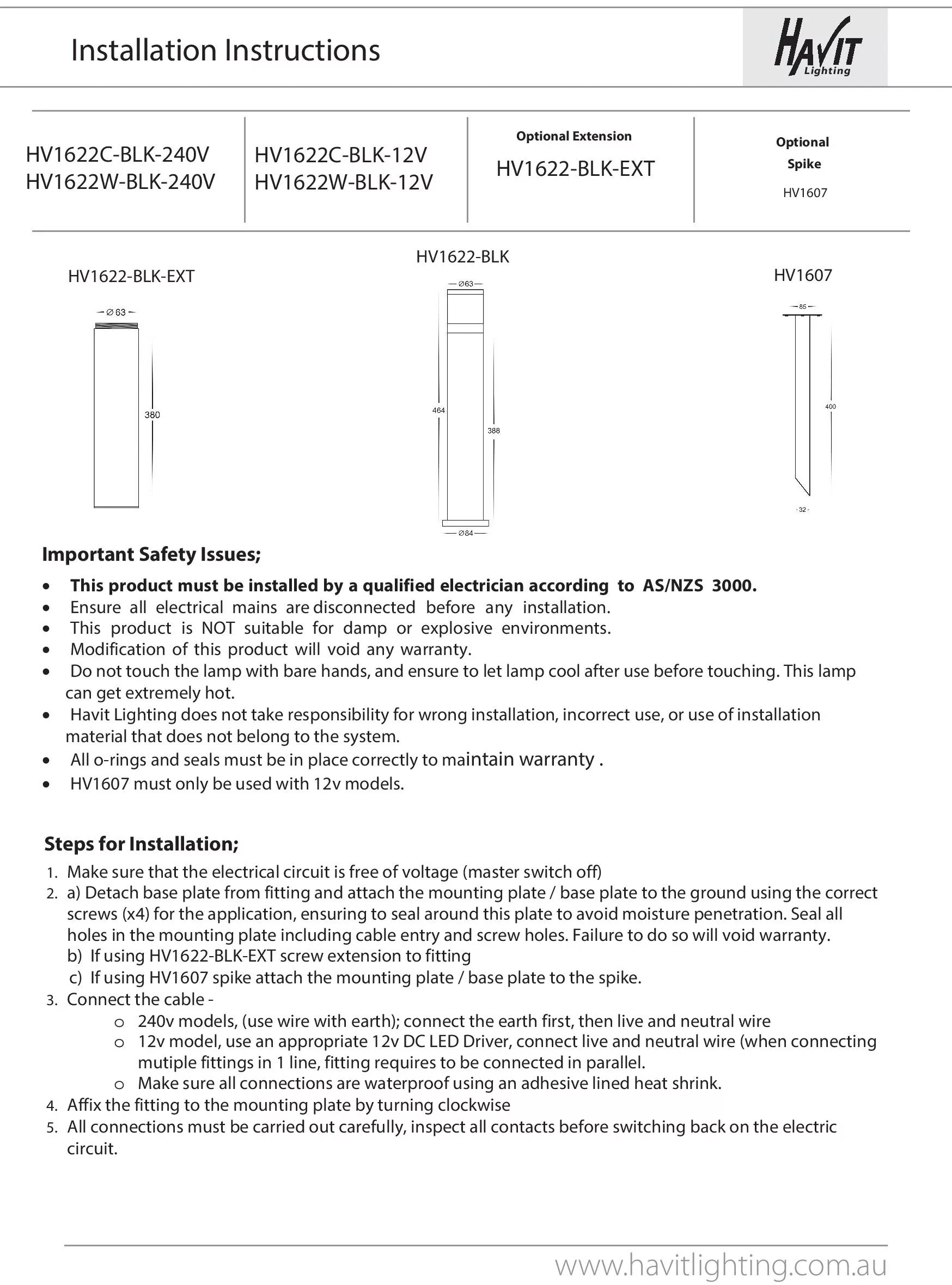 Havit Lighting LED Außen-Stehlampe »HIGHLITE«, 1 flammig, Leuchtmittel LED- günstig online kaufen