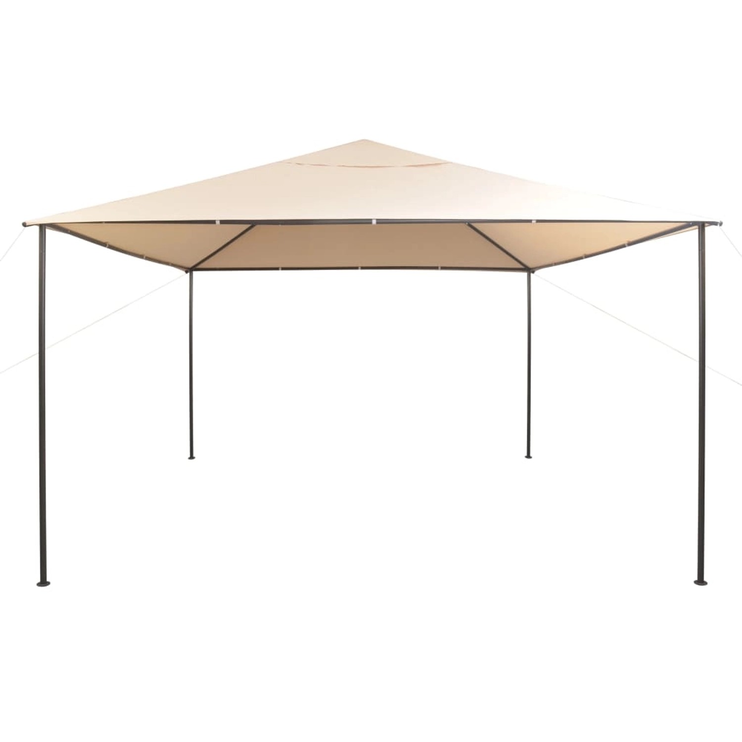 vidaXL Pavilion Partyzelt Überdachung 4x4 m Stahl Beige Modell 1 günstig online kaufen