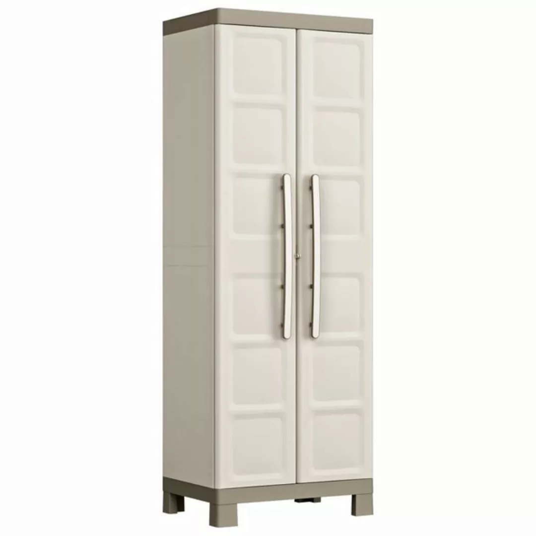 Keter Fächerschrank Lagerschrank mit Regalböden Excellence Beige und Taupe günstig online kaufen