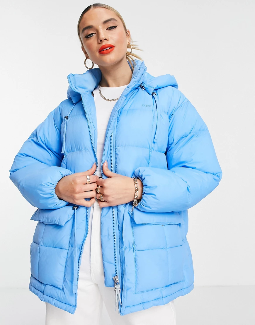 Levi's – Wattierte Jacke in Blau günstig online kaufen
