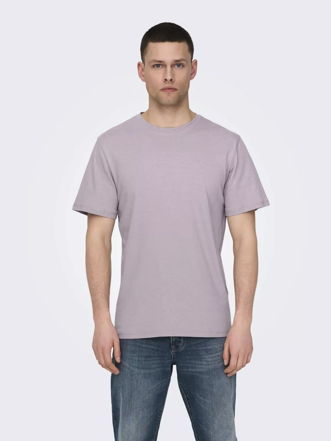 ONLY & SONS Rundhalsshirt "ONSMAX LIFE REG SS STITCH TEE" günstig online kaufen