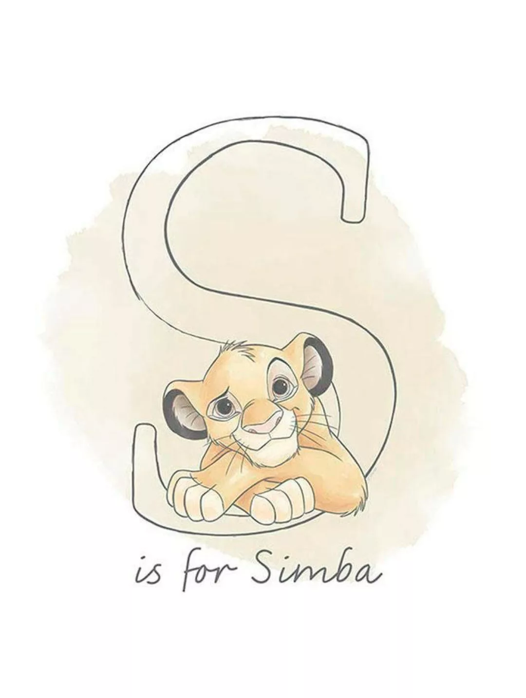 Komar Poster "S like Simba", Disney, (1 St.), Kinderzimmer, Schlafzimmer, W günstig online kaufen