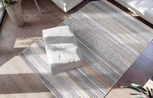 me gusta Teppich »Faye 1125«, rechteckig, 6 mm Höhe, Flachgewebe, gedruckte günstig online kaufen