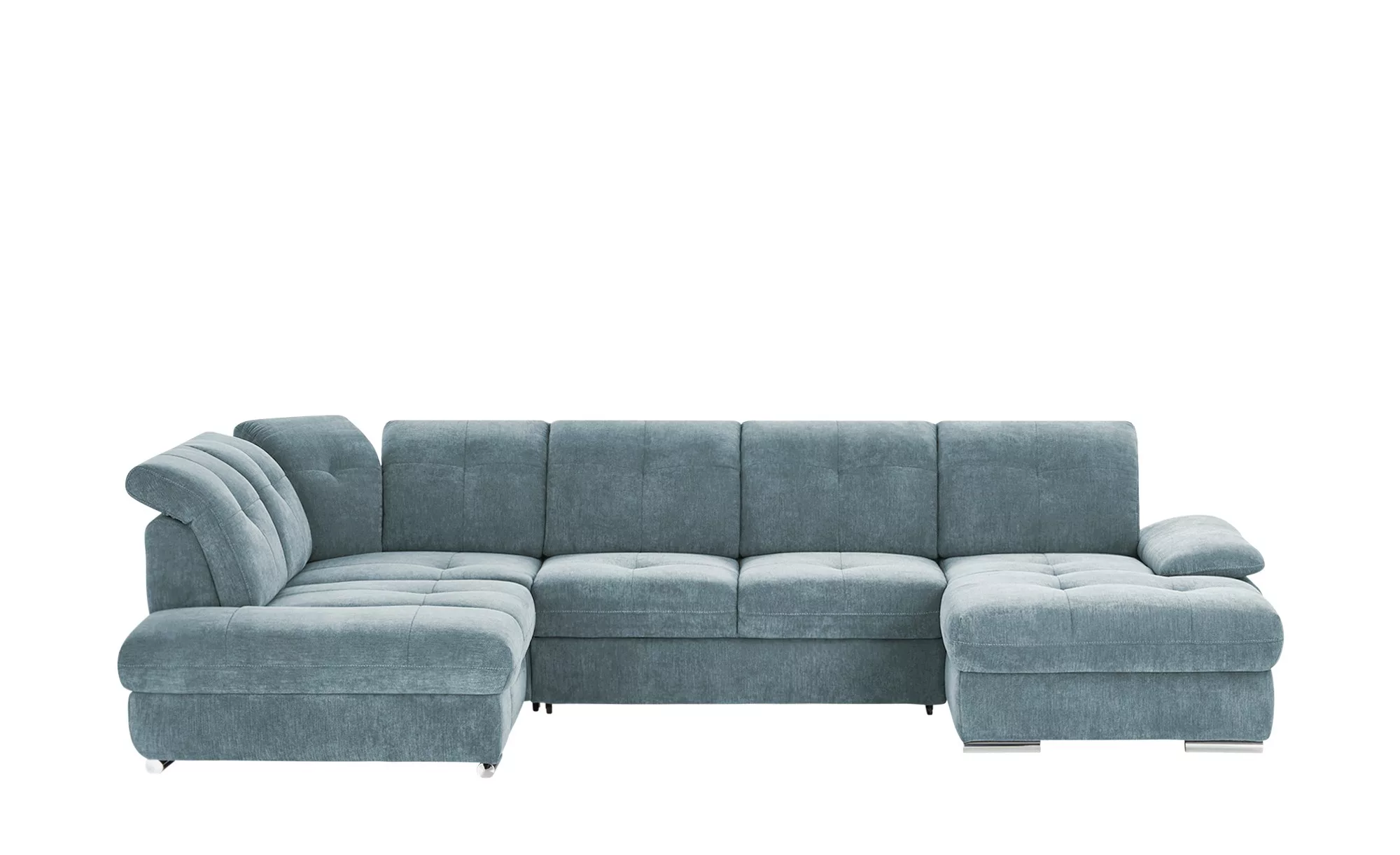 Wohnlandschaft mit Funktion - blau - 377 cm - 197 cm - Polstermöbel > Sofas günstig online kaufen