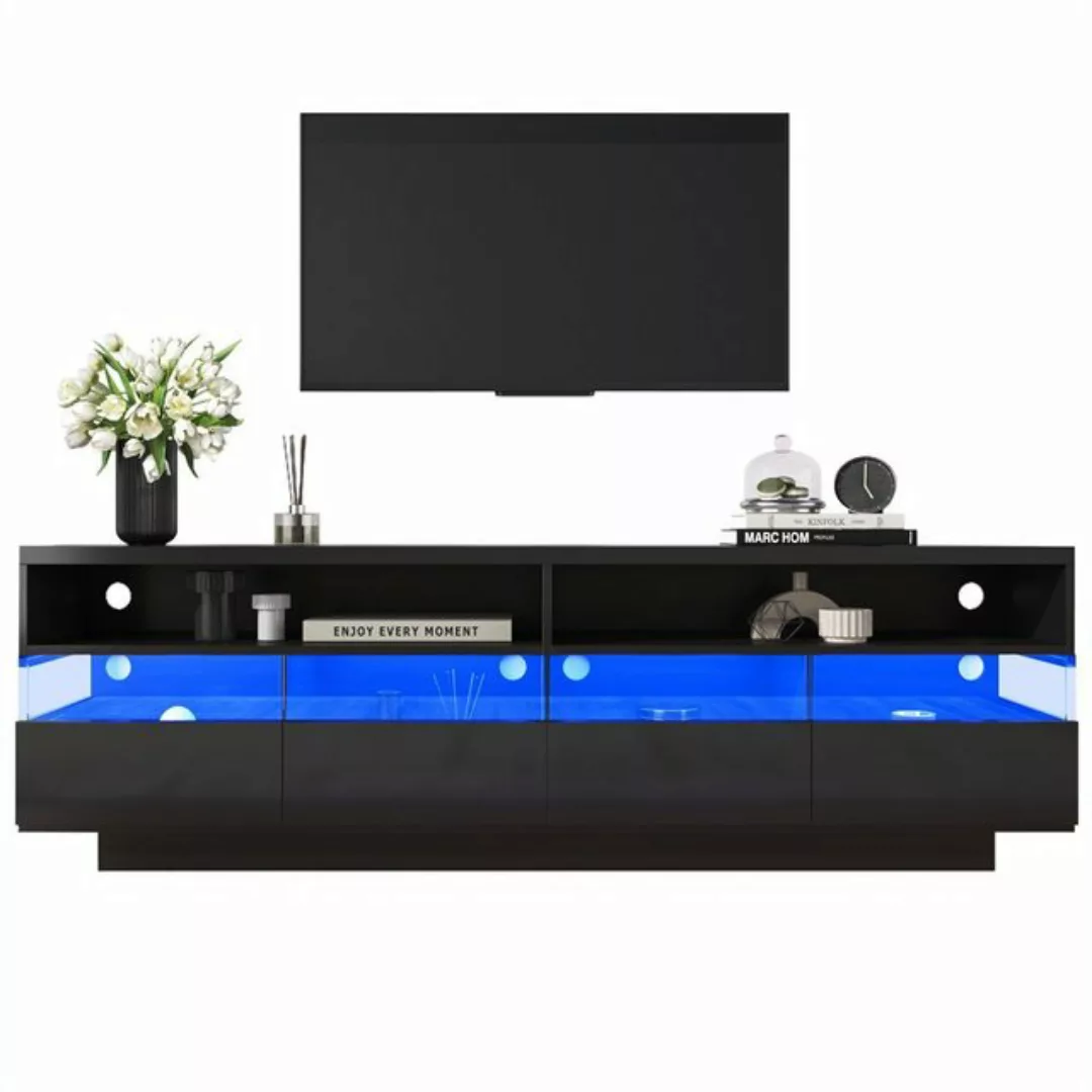 autolock TV-Schrank TV-Schrank,Hochglanz-TV-Schranktisch,lowboard mit LED-B günstig online kaufen