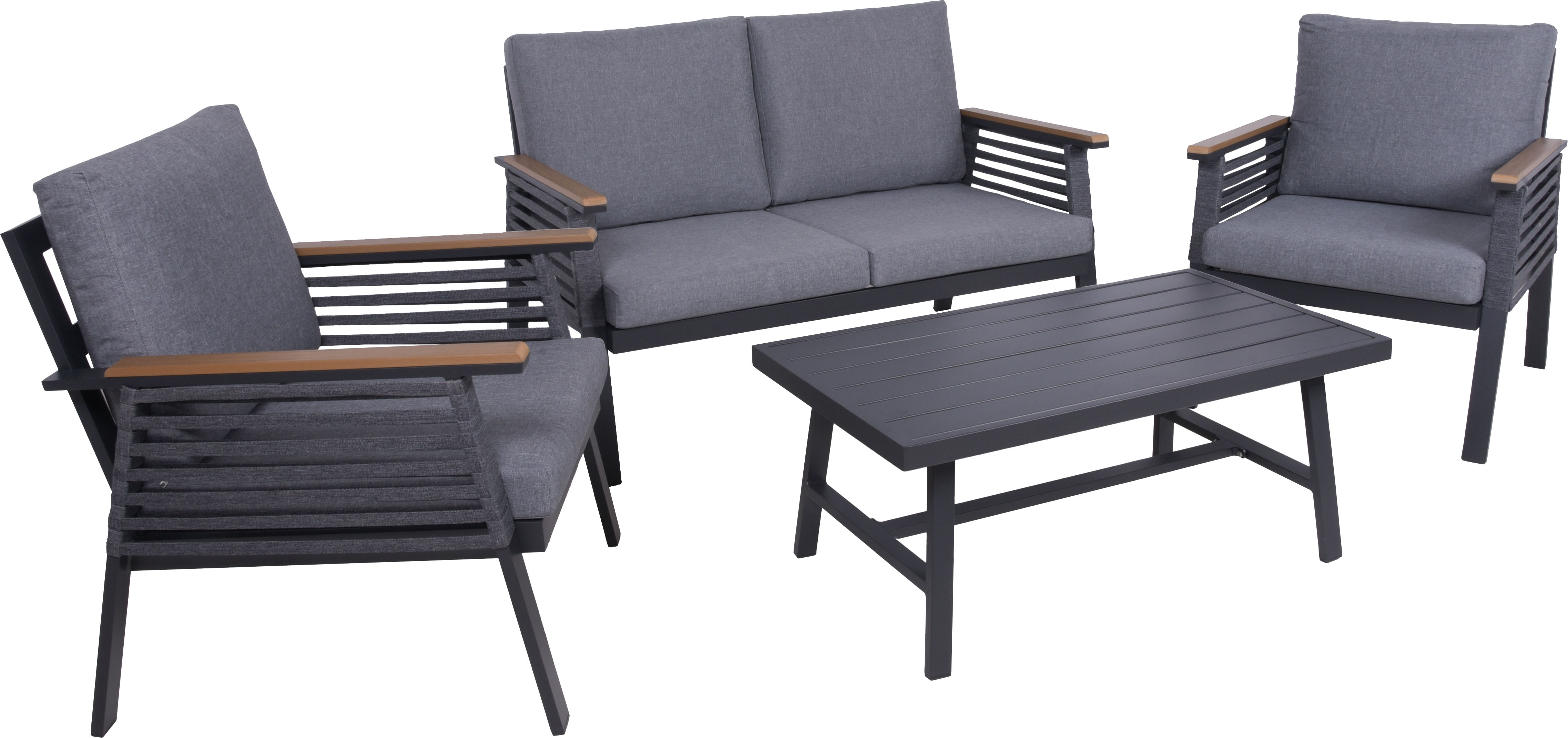 Garden Pleasure Gartenlounge-Set ", Lounge-Gruppe "DENIA"", 2 Sessel, 1 Sof günstig online kaufen