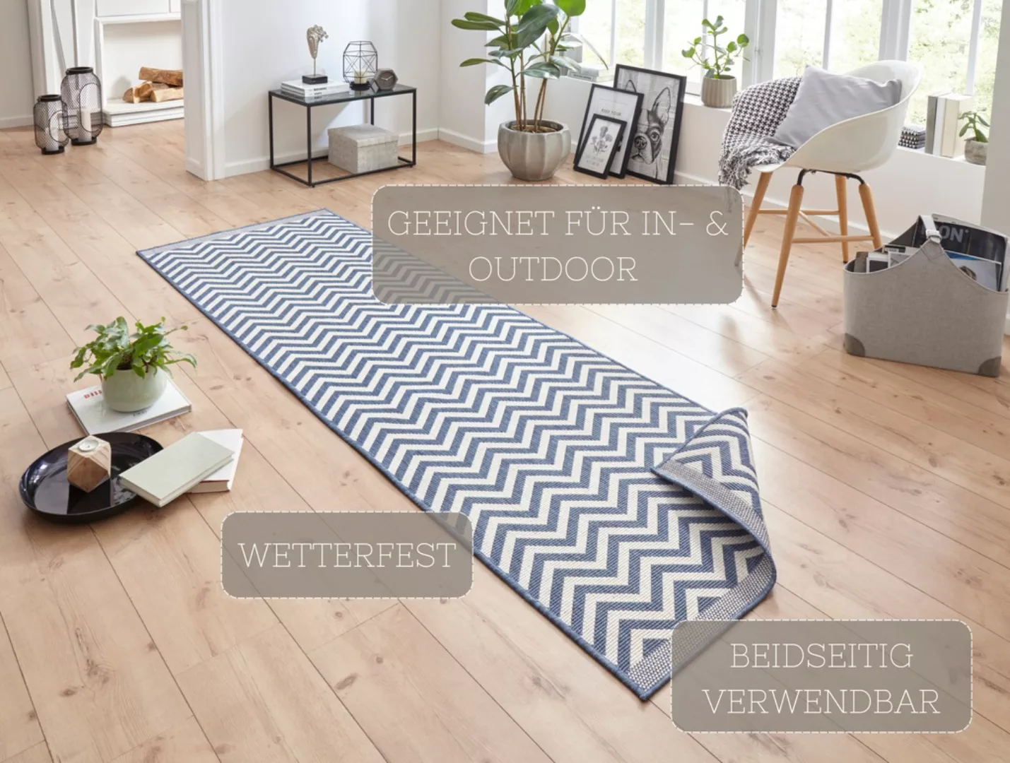 NORTHRUGS Teppich »Palma Wendeteppich«, rechteckig, 5 mm Höhe, In-& Outdoor günstig online kaufen