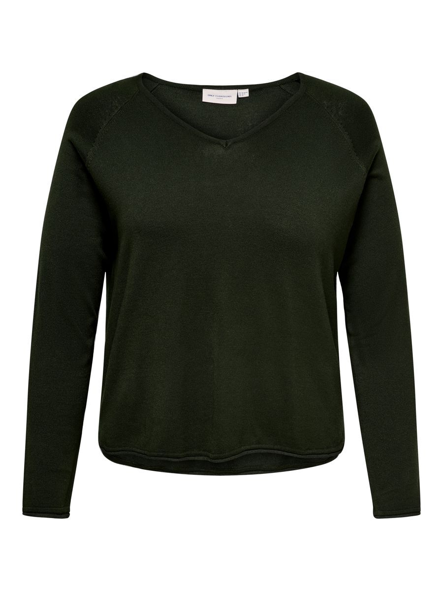 ONLY Kurzer Curvy- Strickpullover Damen Grün günstig online kaufen