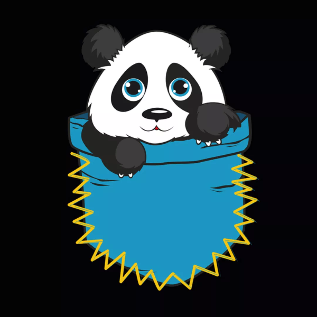 Pocket Panda - Männershirt Mit Print Aus Bio-baumwolle günstig online kaufen