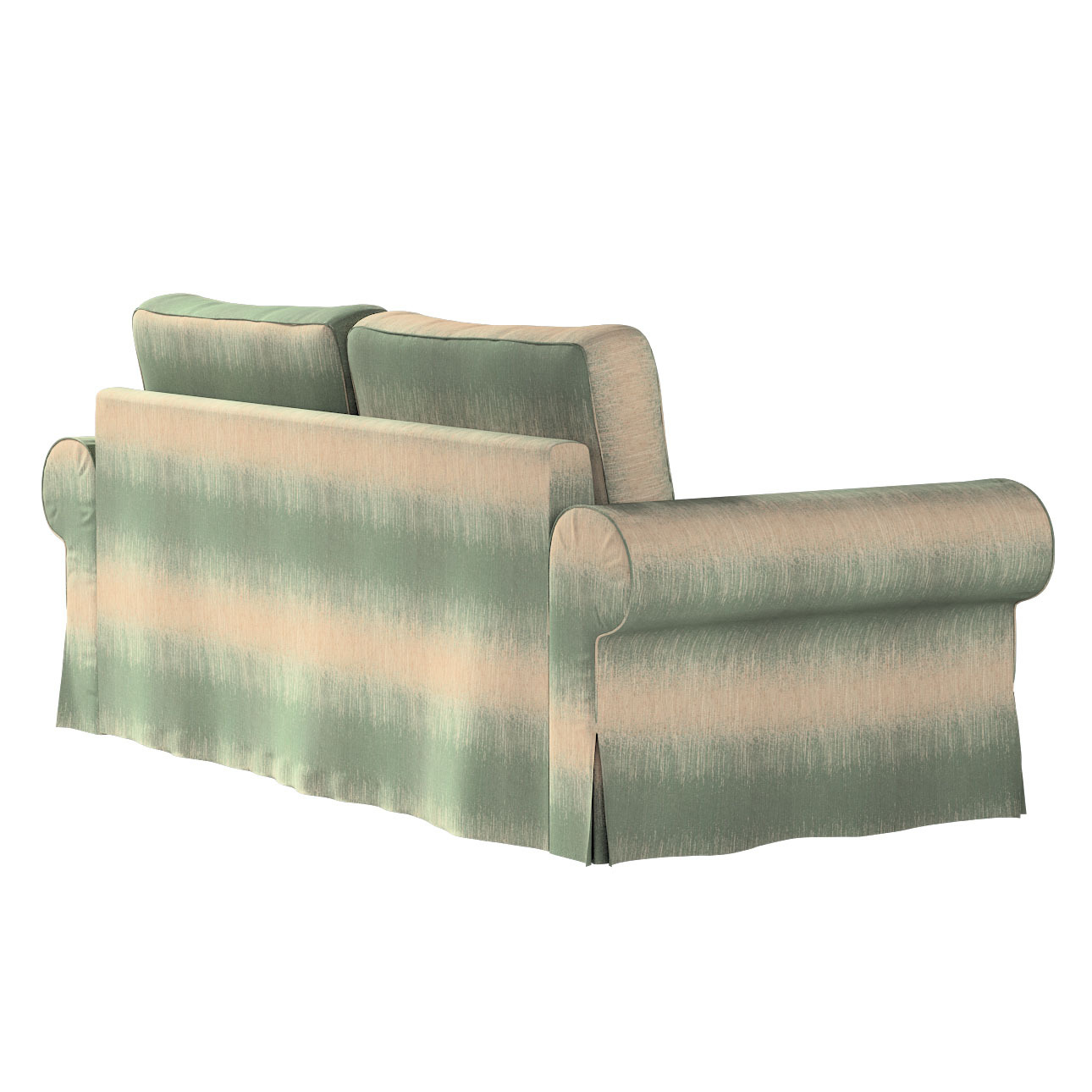 Bezug für Backabro 3-Sitzer Sofa ausklappbar, grün-beige, Bezug für Backabr günstig online kaufen