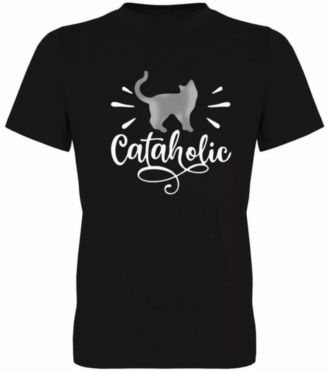G-graphics T-Shirt Cataholic Herren T-Shirt, mit Frontprint, für Katzenpapa günstig online kaufen