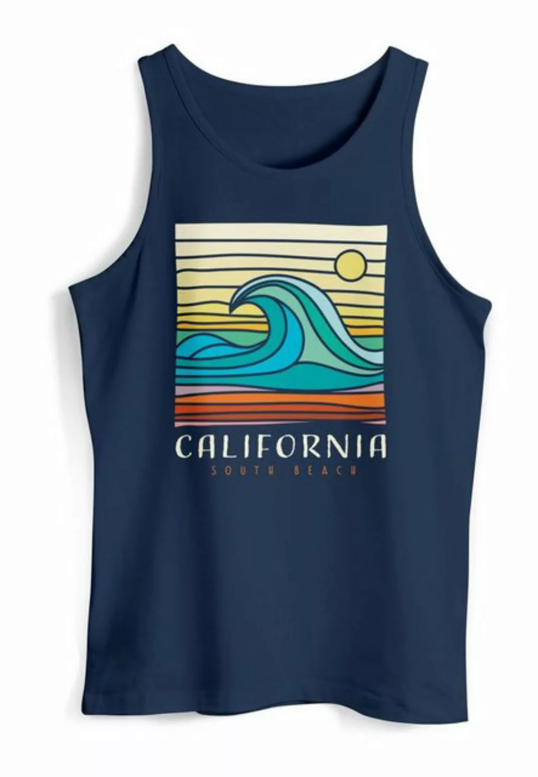 Neverless Tanktop Herren Tank-Top California South Beach Welle Wave Surfing günstig online kaufen