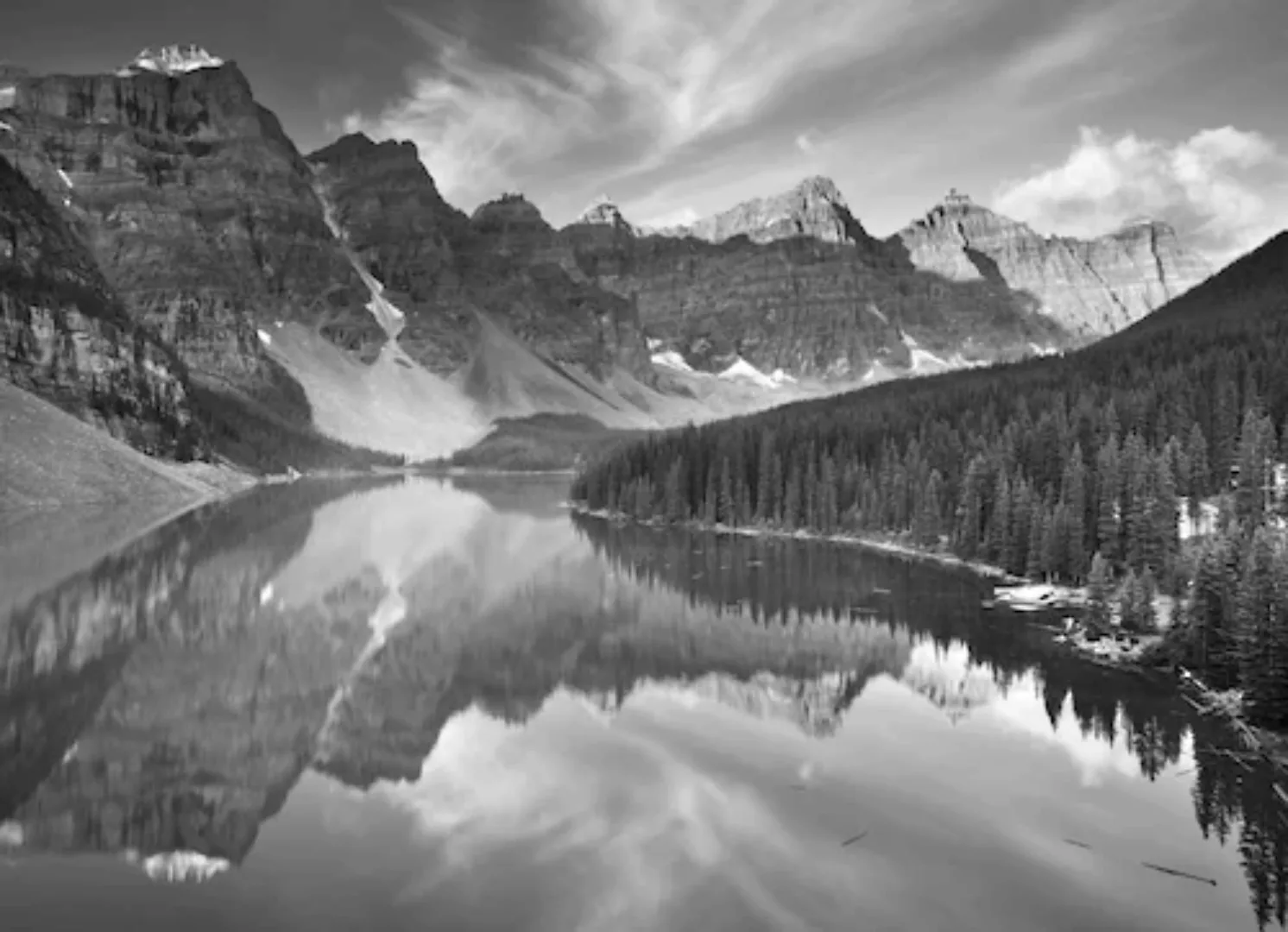 Papermoon Fototapete »Landschaft schwarz & weiß« günstig online kaufen