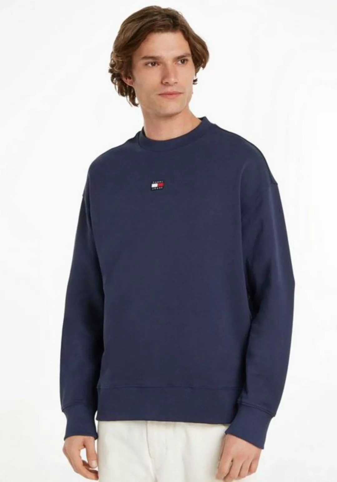 Tommy Jeans Sweatshirt TJM RLX XS BADGE CREW mit Tommy Jeans Stickerei günstig online kaufen