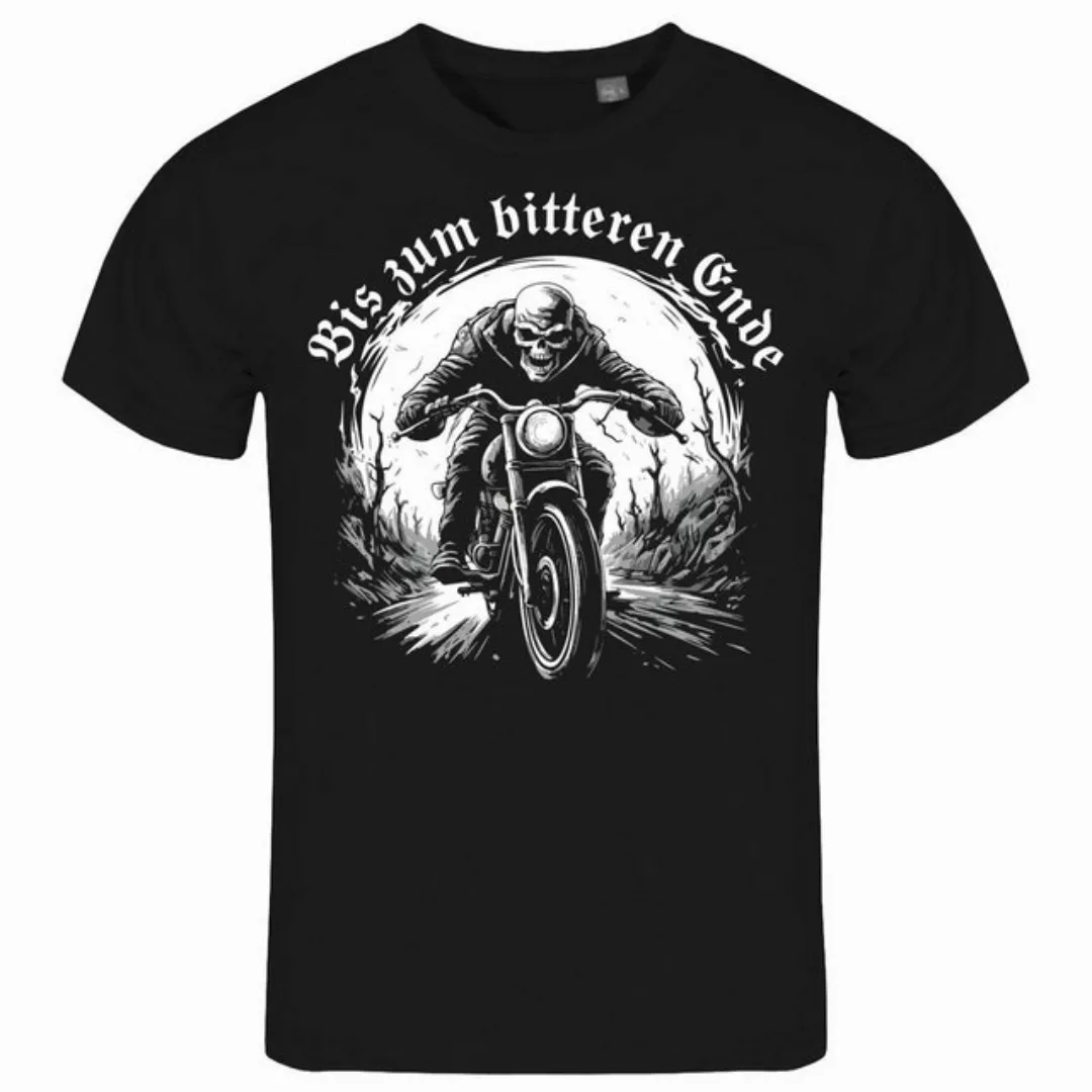 deinshirt Print-Shirt Herren T-Shirt Bis zum bitteren Ende Funshirt mit Mot günstig online kaufen