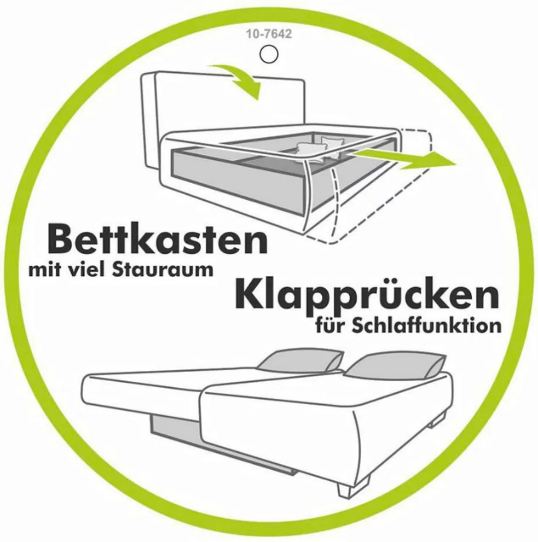 Jockenhöfer Gruppe Schlafsofa, mit Bettfunktion und Bettkasten günstig online kaufen