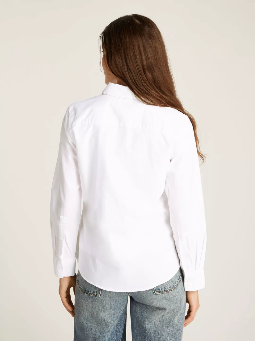 Tommy Hilfiger Hemdbluse "STRETCH OXFORD REGULAR SHIRT", mit Logostickerei günstig online kaufen